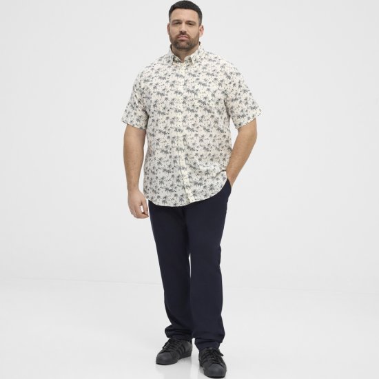 North Latitude Shirt Short Sleeve Off White - Košulje - Muške Košulje Veliki Brojevi