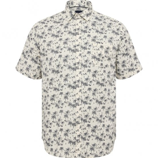 North Latitude Shirt Short Sleeve Off White - Košulje - Muške Košulje Veliki Brojevi