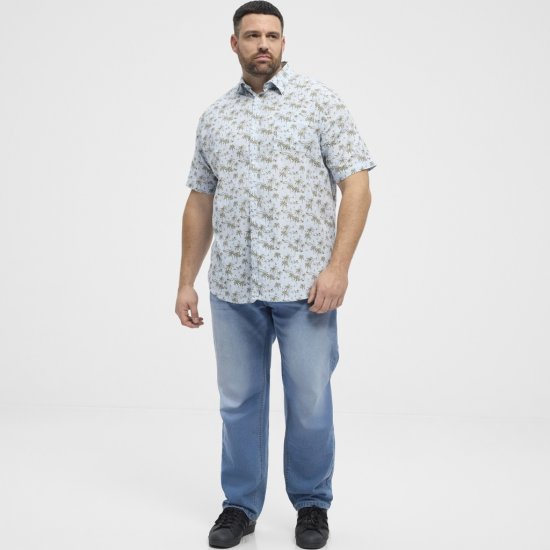 North Latitude Shirt Short Sleeve Light Blue - Košulje - Muške Košulje Veliki Brojevi