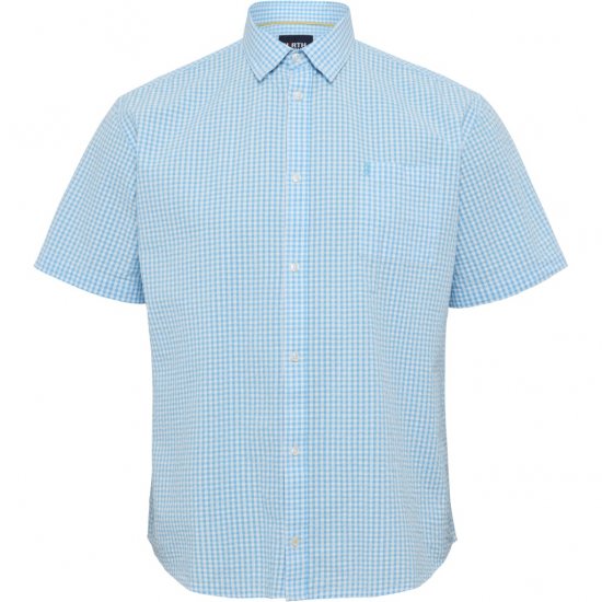 North Latitude Shirt Short Sleeve Turquoise - Košulje - Muške Košulje Veliki Brojevi