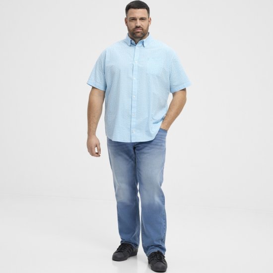 North Latitude Shirt Short Sleeve Turquoise - Košulje - Muške Košulje Veliki Brojevi