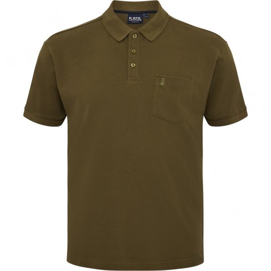 North Latitude Polo Pique Short Sleeve Green - Polo majice - Muške Polo Majice Veliki Brojevi
