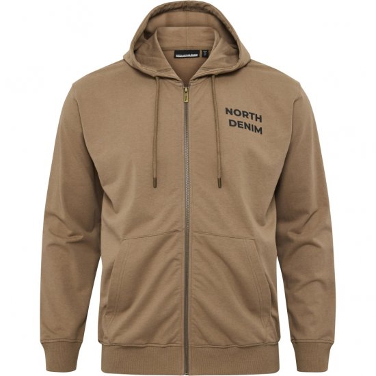 North Latitude Hoodie with Zipper Dark Sand TALL - TALL puloveri - 