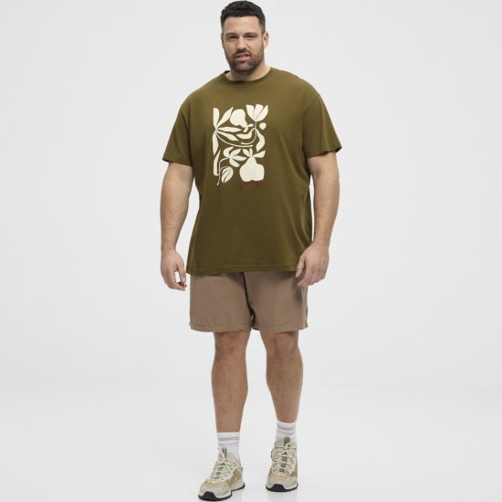 North Latitude T-Shirt Lazy Days Green - Majice Kratkih Rukava - Muške Majice Kratkih Rukava Veliki Brojevi 