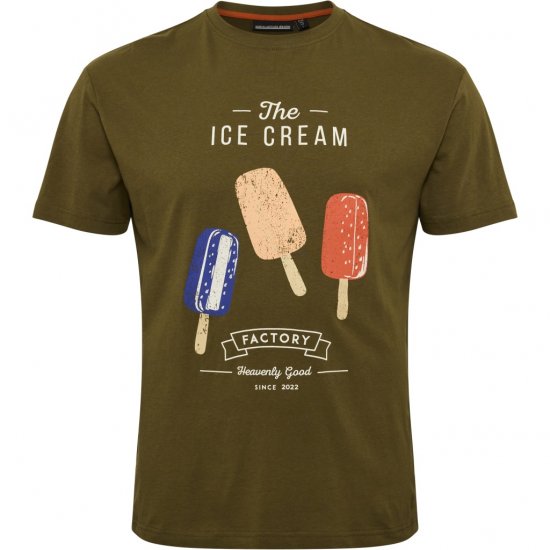 North Latitude T-Shirt Ice Cream Green - Majice Kratkih Rukava - Muške Majice Kratkih Rukava Veliki Brojevi 
