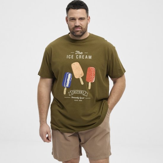 North Latitude T-Shirt Ice Cream Green - Majice Kratkih Rukava - Muške Majice Kratkih Rukava Veliki Brojevi 