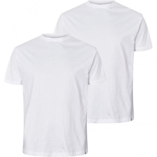 North Latitude T-Shirt 2-Pack White - Majice Kratkih Rukava - Muške Majice Kratkih Rukava Veliki Brojevi 