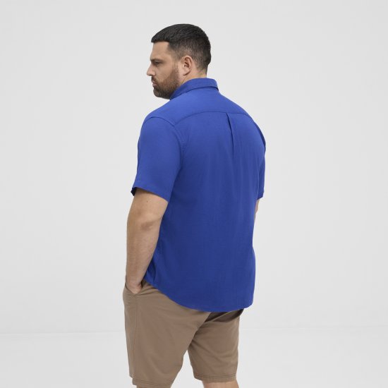 North Latitude Shirt Short Sleeve TALL Blue - MUŠKA ODJEĆA MT-6XLT - Odjeća za Visoke Muškarce