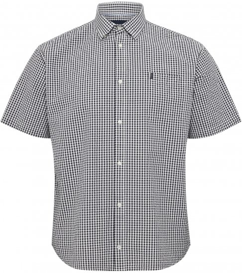 North Latitude Shirt Short Sleeve Checked Grey - Košulje - Muške Košulje Veliki Brojevi