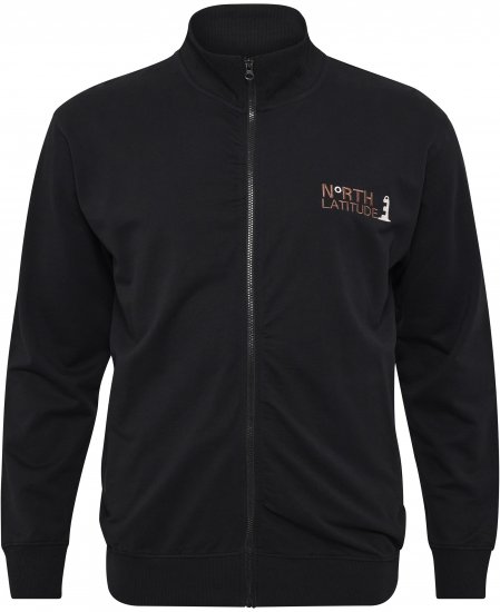 North Latitude Sweatshirt Cardigan Black - Puloveri & dukserice - Muške Puloveri & dukserice veliki brojevi