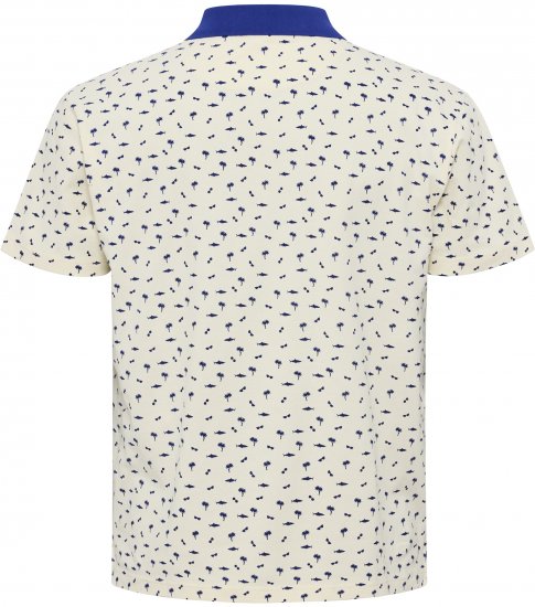North Latitude Polo Pique Printed Off-White - Polo majice - Muške Polo Majice Veliki Brojevi