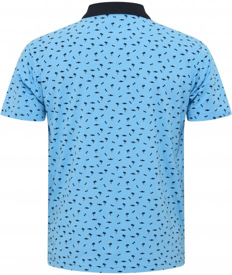 North Latitude Polo Pique Printed Turquoise TALL - MUŠKA ODJEĆA MT-6XLT - Odjeća za Visoke Muškarce