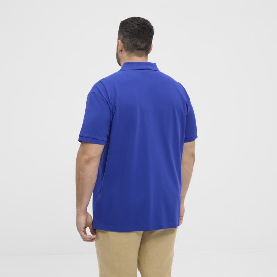 North Latitude Polo Pique Print Short Sleeve Cobalt Blue - Polo majice - Muške Polo Majice Veliki Brojevi