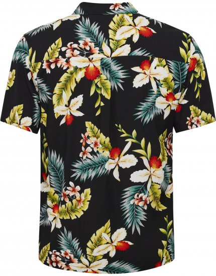 North Latitude Shirt Short Sleeve Printed Allover Black - Košulje - Muške Košulje Veliki Brojevi