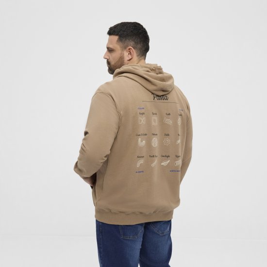 North Latitude Hoodie with Zipper Dark Sand - Puloveri & dukserice - Muške Puloveri & dukserice veliki brojevi