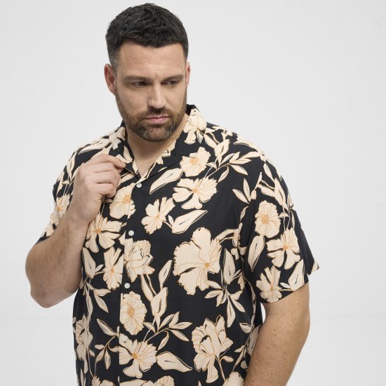 North Latitude Shirt Cuba Short Sleeve Navy - Košulje - Muške Košulje Veliki Brojevi