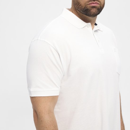 North Latitude Polo Short Sleeve White - Polo majice - Muške Polo Majice Veliki Brojevi