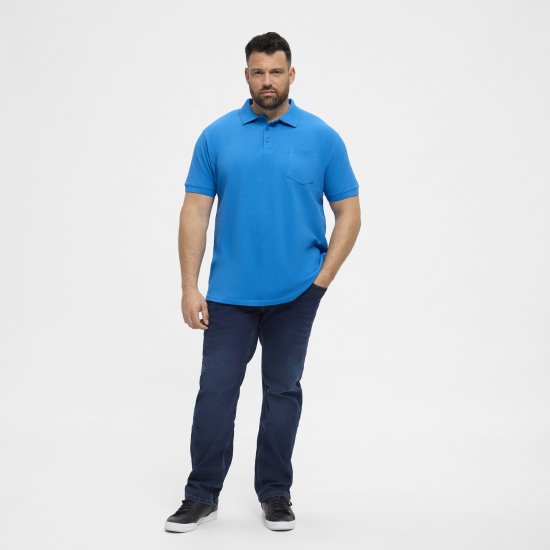North Latitude Polo Short Sleeve Blue - Polo majice - Muške Polo Majice Veliki Brojevi