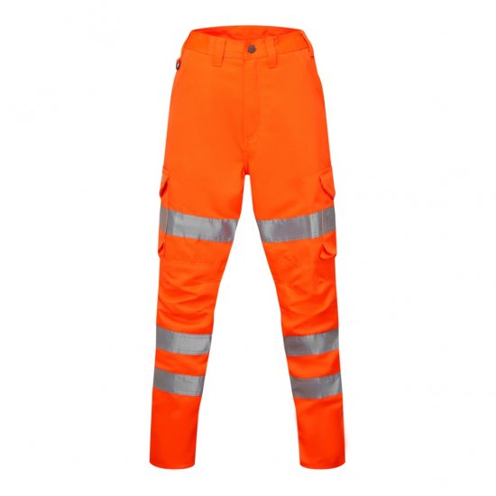 Leo Pennymoor EcoViz Women's Poly/Cotton Cargo Trousers Orange - Radna odjeća - 
