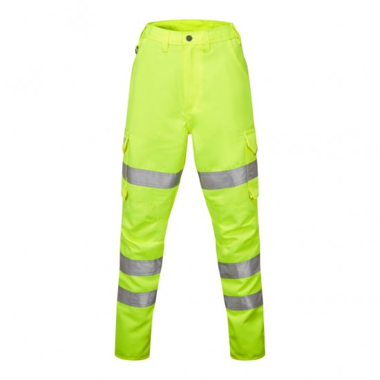 Leo Pennymoor EcoViz Women's Poly/Cotton Cargo Trousers Yellow - Radna odjeća - 
