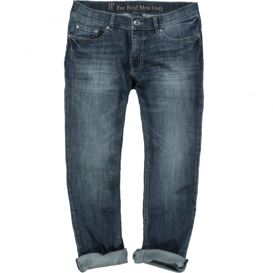 JP1880 Jeans Straight Fit Super Stretch Denim Used Blue - Traperice & hlače - Muške Traperice i Hlače Veliki Brojevi