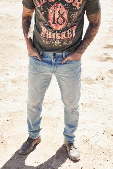 JP1880 Jeans Regular Fit 5-Pocket Bleached Denim - Sva odjeća - Veliki Brojevi Odjeće