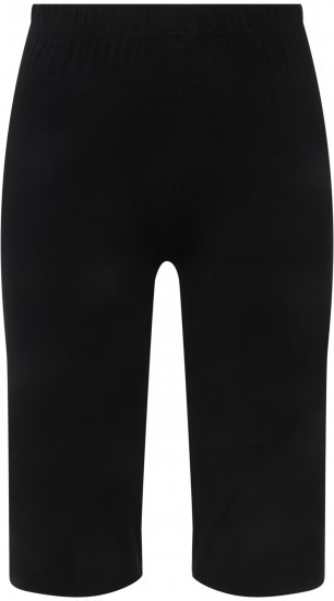 Ulla Popken Stretch Knit Bike Shorts Black - Traperice & Hlače u Velikim Veličinama – Plus Size - 