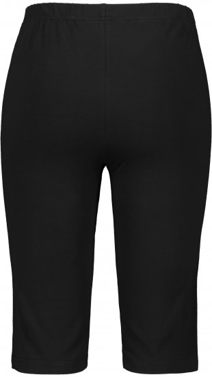 Ulla Popken Stretch Knit Bike Shorts Black - Traperice & Hlače u Velikim Veličinama – Plus Size - 