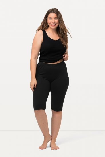 Ulla Popken Stretch Knit Bike Shorts Black - Ulla Popken - Ulla Popken Plus-Size Odjeća