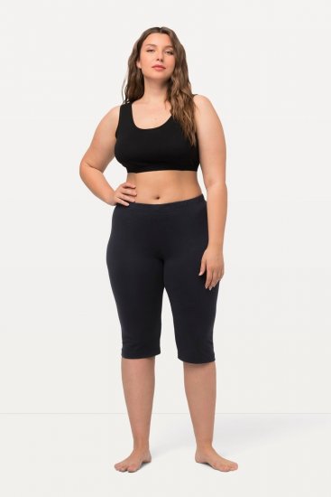 Ulla Popken Stretch Knit Bike Shorts Blue - Ulla Popken - Ulla Popken Plus-Size Odjeća