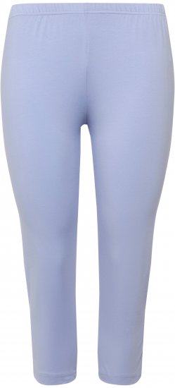 Ulla Popken Basic Stretch Knit Capris Blue - Traperice & Hlače u Velikim Veličinama – Plus Size - 