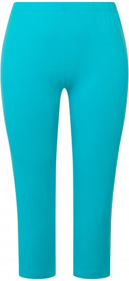 Ulla Popken Basic Stretch Knit Capris Blue - Traperice & Hlače u Velikim Veličinama – Plus Size - 