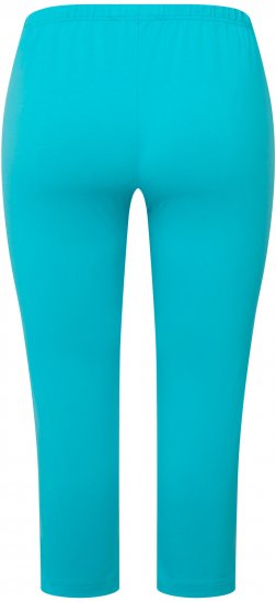 Ulla Popken Basic Stretch Knit Capris Blue - Traperice & Hlače u Velikim Veličinama – Plus Size - 