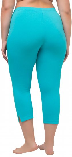 Ulla Popken Basic Stretch Knit Capris Blue - Traperice & Hlače u Velikim Veličinama – Plus Size - 