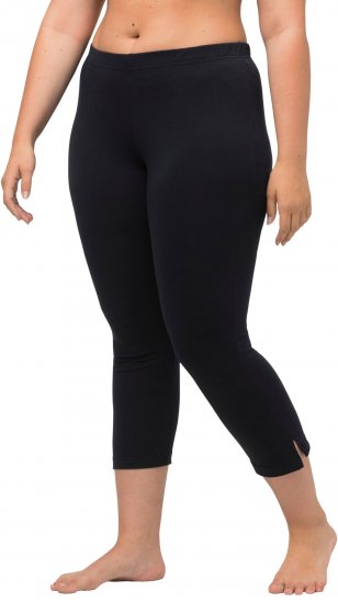 Ulla Popken Basic Stretch Knit Capris Navy - Traperice & Hlače u Velikim Veličinama – Plus Size - 