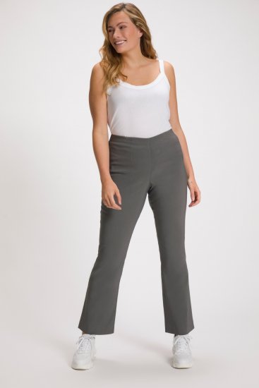 Ulla Popken Classic Stretch Bengaline Comfort Pants Brown - Traperice & Hlače u Velikim Veličinama – Plus Size - 