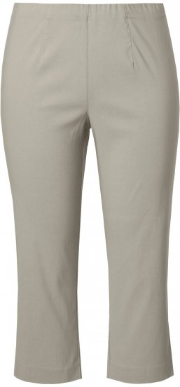 Ulla Popken Stretch Basic Bengaline Capri Pants Grey - Traperice & Hlače u Velikim Veličinama – Plus Size - 