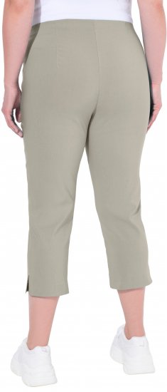 Ulla Popken Stretch Basic Bengaline Capri Pants Grey - Traperice & Hlače u Velikim Veličinama – Plus Size - 
