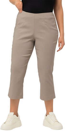 Ulla Popken Stretch Basic Bengaline Capri Pants Orange - Traperice & Hlače u Velikim Veličinama – Plus Size - 