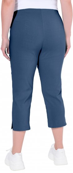 Ulla Popken Stretch Basic Bengaline Capri Pants Denim Blue - Traperice & Hlače u Velikim Veličinama – Plus Size - 