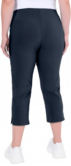 Ulla Popken Stretch Basic Bengaline Capri Pants Navy Blue - Traperice & Hlače u Velikim Veličinama – Plus Size - 
