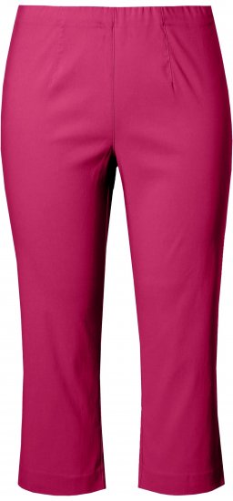 Ulla Popken Stretch Basic Bengaline Capri Pants Pale Lilac - Traperice & Hlače u Velikim Veličinama – Plus Size - 