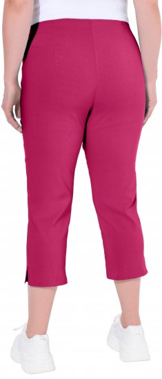 Ulla Popken Stretch Basic Bengaline Capri Pants Pale Lilac - Traperice & Hlače u Velikim Veličinama – Plus Size - 