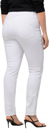Ulla Popken Sienna Stretch Twill Jeggings Snow White - Traperice & Hlače u Velikim Veličinama – Plus Size - 