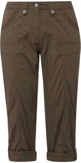Ulla Popken Roll Tab Hem Stretch Cargo Pants Green - Traperice & Hlače u Velikim Veličinama – Plus Size - 