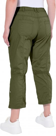 Ulla Popken Roll Tab Hem Stretch Cargo Pants Green - Traperice & Hlače u Velikim Veličinama – Plus Size - 