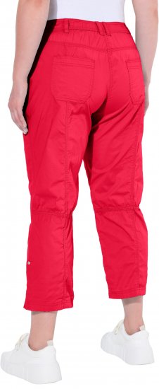 Ulla Popken Roll Tab Hem Stretch Cargo Pants Red - Traperice & Hlače u Velikim Veličinama – Plus Size - 