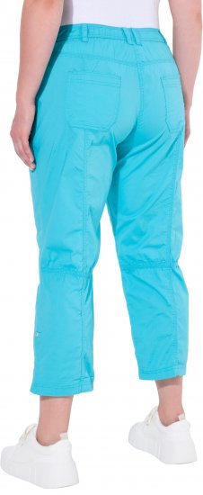 Ulla Popken Roll Tab Hem Stretch Cargo Pants Deep Aqua - Traperice & Hlače u Velikim Veličinama – Plus Size - 