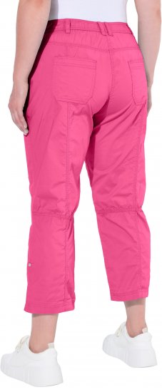 Ulla Popken Roll Tab Hem Stretch Cargo Pants Pink - Traperice & Hlače u Velikim Veličinama – Plus Size - 