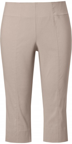 Ulla Popken Bengaline Elastic Waist Stretch Capri Pants Orange - Traperice & Hlače u Velikim Veličinama – Plus Size - 